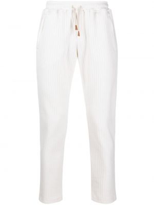 Kašmírové vlněné sportovní kalhoty Eleventy bílé