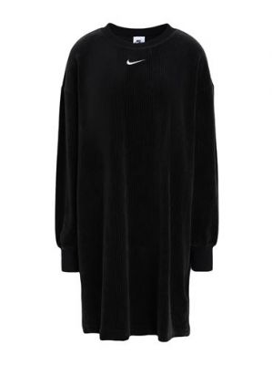 Velours mini robe en coton Nike noir