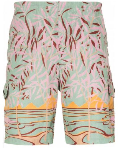 Trykt shorts Palm Angels grønn