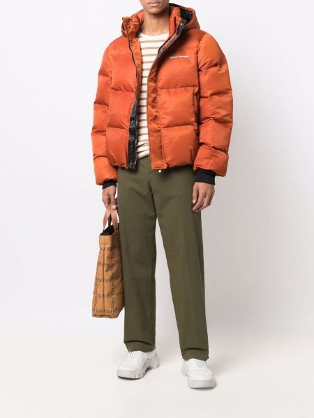 Péřová bunda s kapucí Daily Paper oranžová