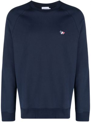 Hanorac cu decolteu rotund Maison Kitsune albastru