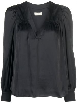 Сатенена блуза Zadig&voltaire черно