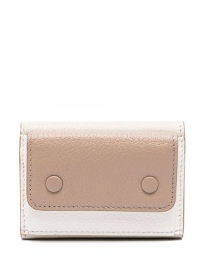 Kožená peněženka s kapsami Maison Margiela bílá
