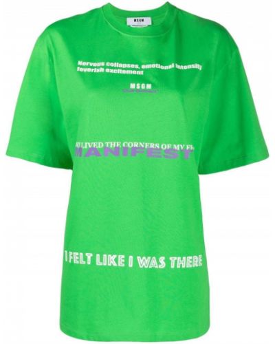 Camisa con estampado Msgm verde