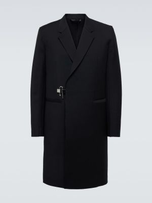 Palton de lână de mohair Givenchy negru