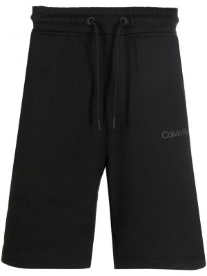 Τζιν σορτς Calvin Klein Jeans μαύρο