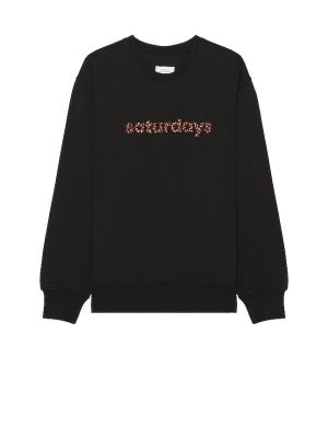 Strick sweatshirt mit rundhalsausschnitt Saturdays Nyc schwarz