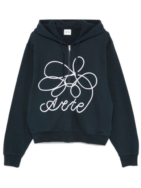 Çiçekli hoodie Arte mavi