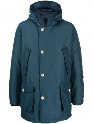 Dūnu jaka ar spalvām ar kapuci Woolrich zils