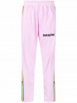 Pantaloni cu dungi Barrow roz