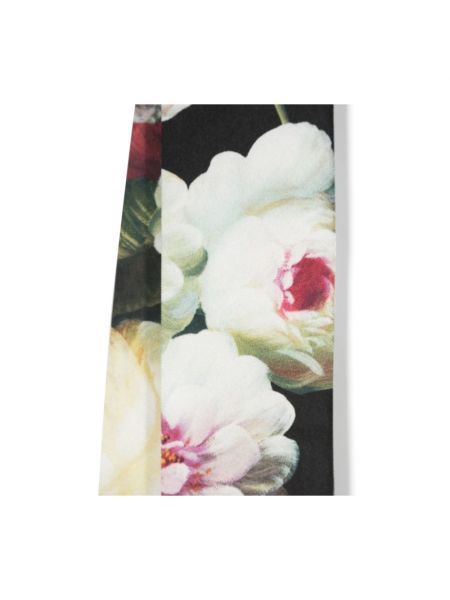 Corbata de seda de flores con estampado Dolce & Gabbana negro