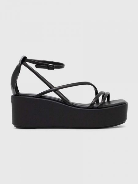 Sandale s platformom s punim potplatom Calvin Klein crna