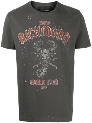 Camiseta con estampado John Richmond gris
