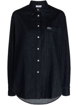 Džínová košile s potiskem Lacoste modrá