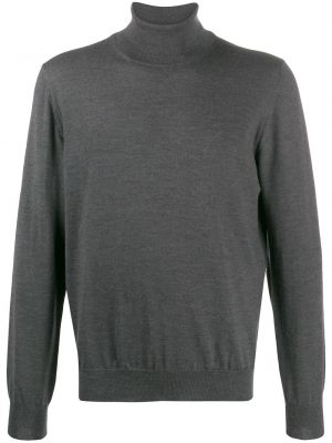Плетен пуловер Barba сиво