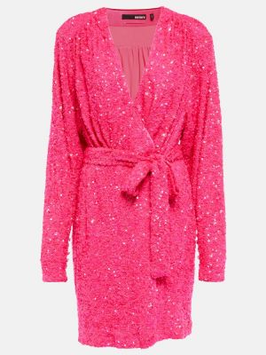 Mini vestido con lentejuelas Rotate Birger Christensen rosa