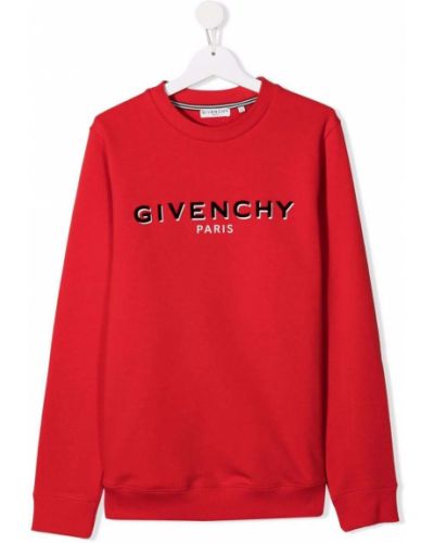 Trykt hettegenser for jenter Givenchy Kids rød