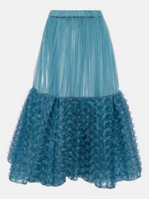 Midi sijonas iš tiulio Noir Kei Ninomiya mėlyna