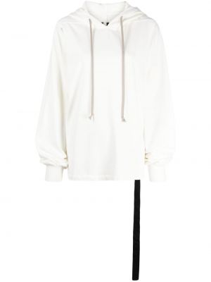 Bluza z kapturem bawełniana Rick Owens Drkshdw biała