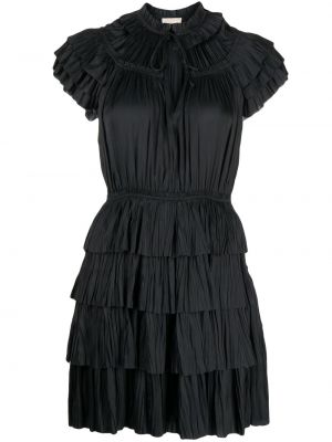 Mini šaty s volánmi Ulla Johnson čierna