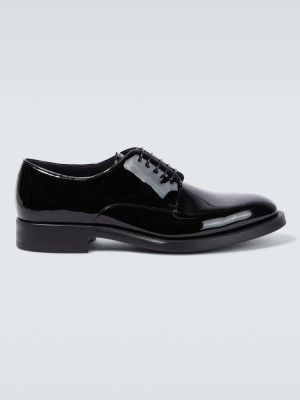 Kožne derby cipele od lakirane kože Giorgio Armani crna