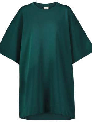Oversized džerzej bavlnené tričko Dries Van Noten zelená