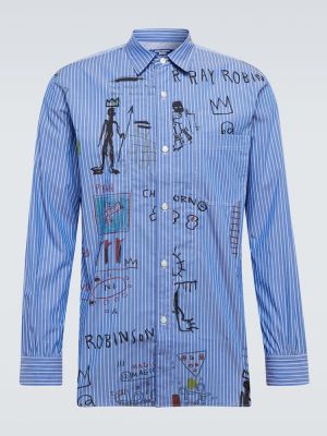 Памучна риза на райета с принт Junya Watanabe