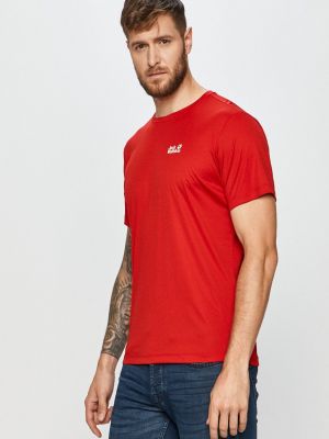 Тениска с дълъг ръкав Jack Wolfskin червено