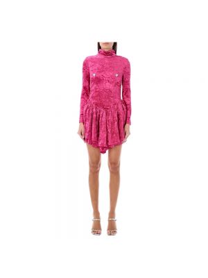 Sukienka mini w serca Rotate Birger Christensen różowa