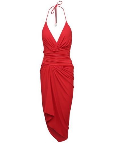 Платье из вискозы Alexandre Vauthier, красное