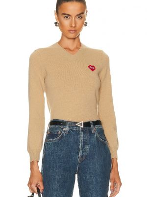 Пуловер с v-образным вырезом Comme Des Garçons