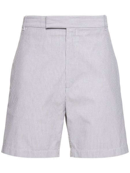 Pantaloncini di cotone Thom Browne grigio