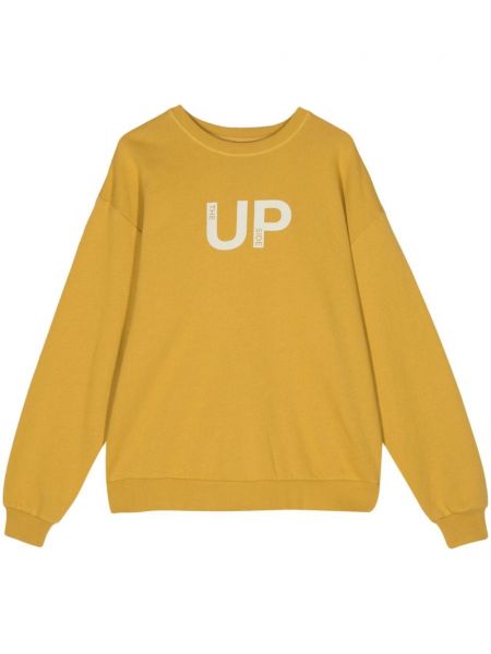 Printti crewneck collegepaita The Upside keltainen