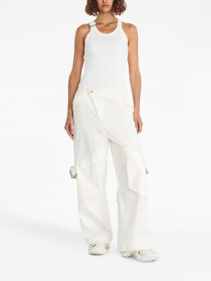 Bavlněné rovné kalhoty Dion Lee bílé