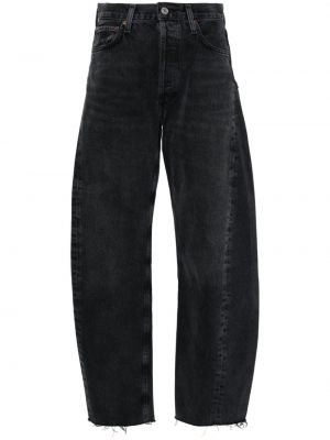 Straight jeans Agolde schwarz