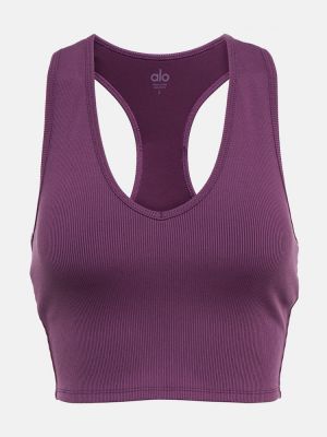 Top de punto Alo Yoga violeta