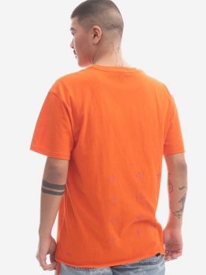 Bavlněné tričko Ksubi oranžové