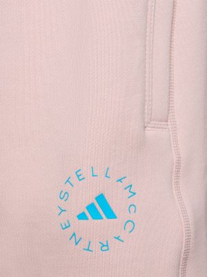 Szorty bawełniane Adidas By Stella Mccartney różowe