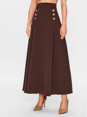 Priliehavá dlhá sukňa Maryley hnedá