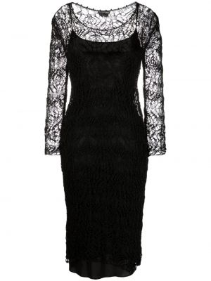 Čipkované puzdrové šaty Tom Ford čierna