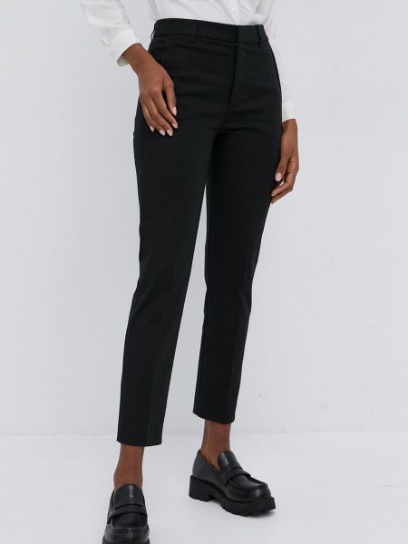 Lauren Ralph Lauren nadrág női, fekete, magas derekú cigaretta fazonú