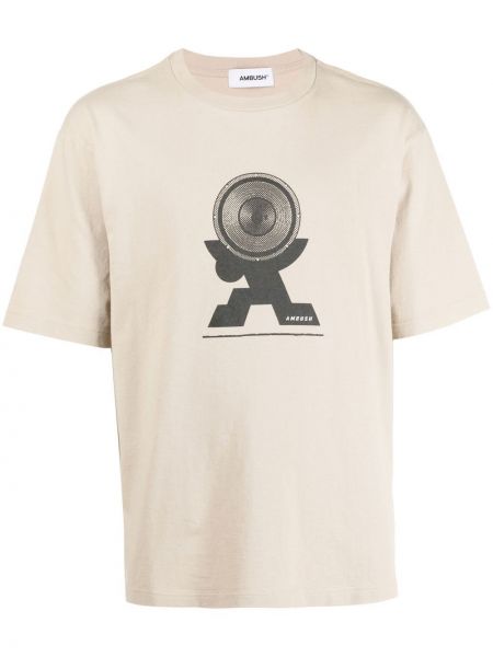 T-shirt con stampa Ambush beige