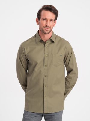 Bavlněná košile s kapsami Ombre zelená