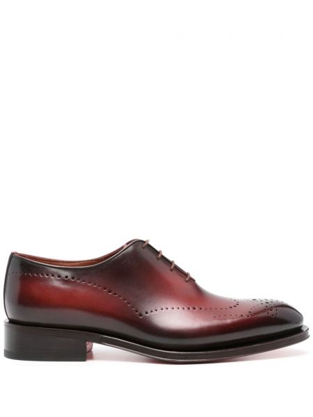 Læder brogues Santoni rød