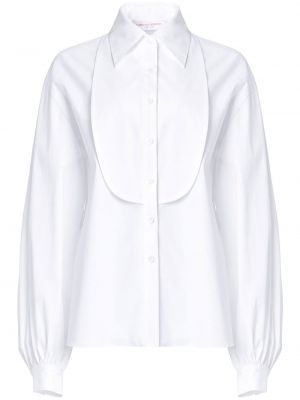 Koszula zapinane na guziki bawełniane Carolina Herrera - biały