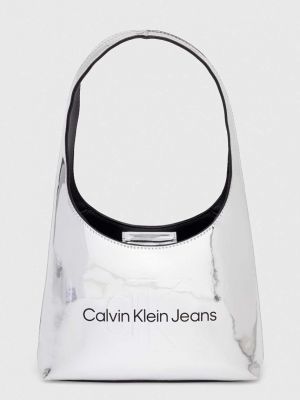 Kézitáska Calvin Klein Jeans ezüstszínű