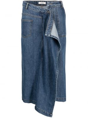 Asymetrická džínsová sukňa Goen.j modrá
