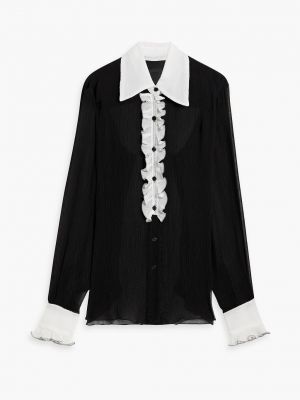 Черная блузка с рюшами Anna Sui