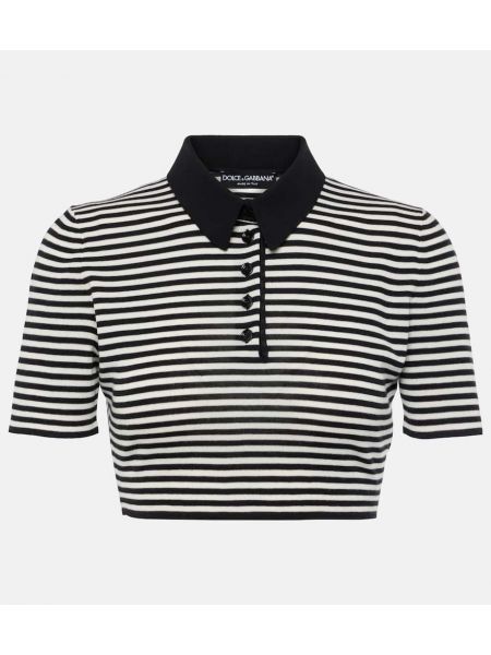 Poloshirt i uld Dolce&gabbana sort