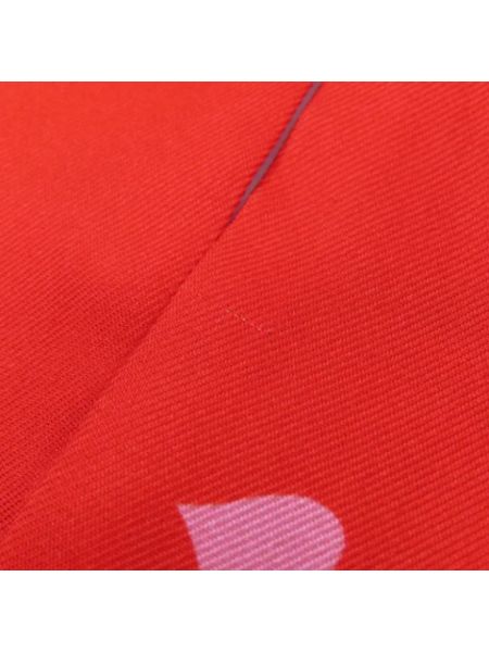 Bufanda de seda retro Hermès Vintage rojo